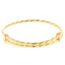22ct Yellow Gold Child's Twisted Faceted Cut Bangle