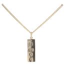 9ct Yellow Gold Hallmarked Ingot Pendant And Chain 22"