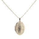9ct Yellow Gold Floral Patterned Locket 20"