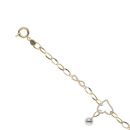 14ct Yellow Gold Heart Infinity Bracelet 8"