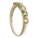 9ct Yellow Gold Citrine and Peridot Five Stone Ring