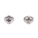 Silver Cubic Zirconia Heart Stud Earrings by Icesia