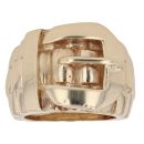 9ct Yellow Gold Patterned Buckle Ring