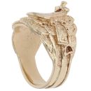 9ct Yellow Gold Patterned Saddle Ring