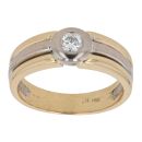 18ct Yellow And White Gold 0.15ct Diamond Solitaire Ring