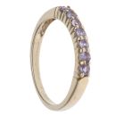 9ct Yellow Gold Tanzanite Half Eternity Ring