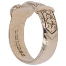 9ct Yellow Gold Patterned Buckle Ring