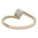 9ct Yellow Gold 0.15ct Brilliant Cut Diamond Solitaire Ring