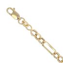 9ct Yellow Gold Oval Link Fancy Bracelet 7.5"
