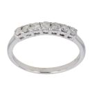9ct White Gold 0.25ct Diamond Half Eternity Ring