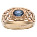 9ct Yellow and Rose Gold Sapphire Clogau Celtic Knot Ring