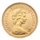 1982 Elizabeth II Decimal Portrait UK Half Sovereign Coin