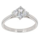 18ct White Gold 0.50ct Brilliant Cut Diamond Cluster Ring