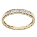 18ct Yellow Gold 0.30ct Princess Cut Diamond Eternity Ring