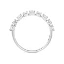 Silver Platinum Plated 1.15ct Mixed Shape Lab Grown Diamond Eternity Ring