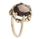 9ct Yellow Gold Smoky Quartz Single Stone Ring