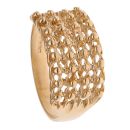 9ct Yellow Gold Four Row Keeper Ring