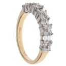 18ct Yellow Gold 0.50ct Brilliant And Baguette Cut Diamond And Fancy Ring