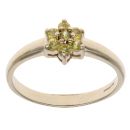 9ct Yellow Gold Yellow Sapphire Cluster Ring