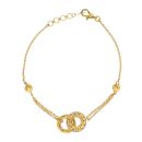 22ct Yellow Gold Infinity Bracelet 7"
