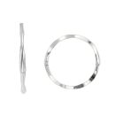 Silver Diamond Cut Hoop Earrings By Icesia