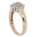 9ct Yellow Gold 0.25ct Brilliant Cut Diamond Cluster Ring