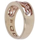 9ct Yellow and Rose Gold 0.05ct Diamond Cariad Clogau Ring