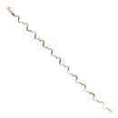 9ct Yellow and White Gold Wave Fancy Bracelet 7"