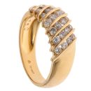 18ct Yellow Gold 0.75ct Brilliant Cut Multi Row Fancy Ring