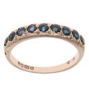 9ct Yellow Gold Sapphire Half Eternity Ring