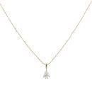 18ct Yellow Gold 0.50ct Pear Cut Lab Grown Diamond Pendant and Chain 18"