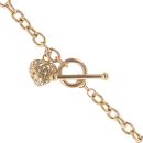 9ct Yellow Gold Heart T-Bar Belcher Chain 18"