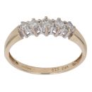 9ct Yellow Gold 0.25ct Brilliant Cut Diamond Five Stone Ring