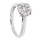 9ct White Gold 0.50ct Diamond Cluster Ring