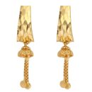22ct Yellow Gold Textured Tassel Stud Earrings