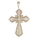 9ct Yellow Gold Cubic Zirconia Fancy Cross Pendant