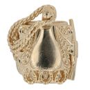 9ct Yellow Gold Patterned Saddle Ring