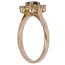 14ct Yellow Gold 0.15ct Diamond and Sapphire Cluster Ring