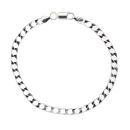 Silver Curb Bracelet 8" By Icesia