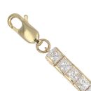 9ct Yellow Gold Cubic Zirconia Tennis Bracelet 7.5"