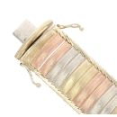 9ct Yellow White and Rose Gold Watch Strap Bracelet 7.5"