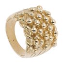 9ct Yellow Gold Five Row Keeper Ring