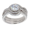 Silver Cubic Zirconia Trio Set by Icesia