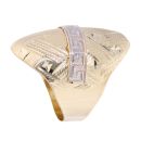 14ct Yellow and White Gold Greek Key Ring