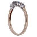 9ct Yellow Gold 0.10ct Brilliant Cut Diamond and Sapphire Wishbone Ring