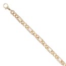 9ct Yellow Gold Cubic Zirconia Belcher And Bar Bracelet 7"