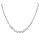 18ct White Gold 11.96ct Brilliant Cut Diamond Tennis Chain 16"