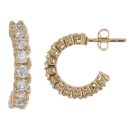 9ct Yellow Gold 1.00ct Brilliant Cut Lab Grown Diamond Huggie Earrings