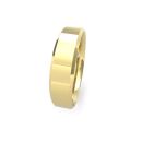 9ct Yellow Gold Soft Chamfered Edge Wedding Band 5mm