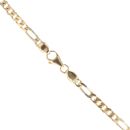 18ct Yellow and White Gold Figaro Chain 16"